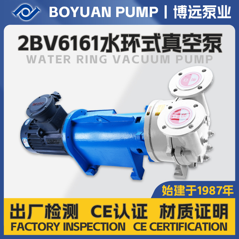 2BV6161防爆水环真空泵15kW不锈钢316耐腐蚀托架式工业抽真空设备