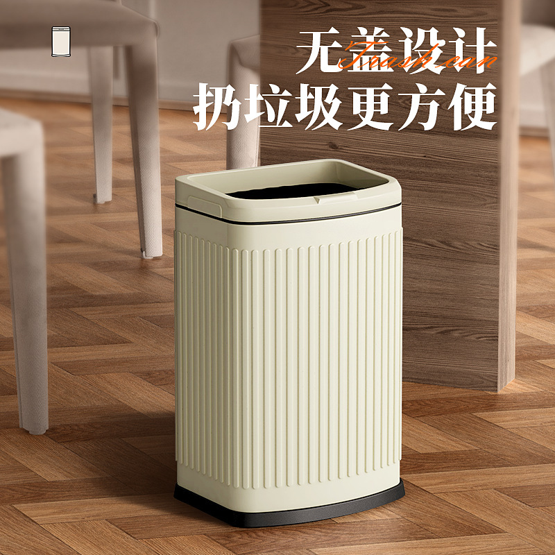 Cross-border Explosions Household Trash Can Double Layer Stainless Steel small size Square Living Room Kitchen Bathroom Office Metal