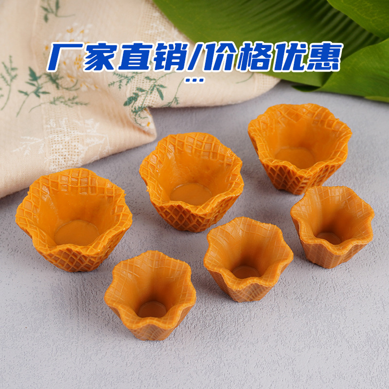 Mini Artificial Ice Cream Flower Tray DIY Food Toy Container Cream Glue Handmade Accessories Kidsren's Play House Toys