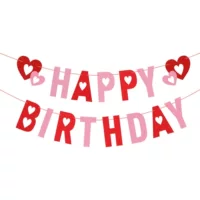 Украшение ко Дню святого Валентина? Нет, оригинал: Valentine's Day Decoration Birthday Banner, Glitter Happy Birthday Banner Heart Shape Ornament Birthday Hanging Banner Love