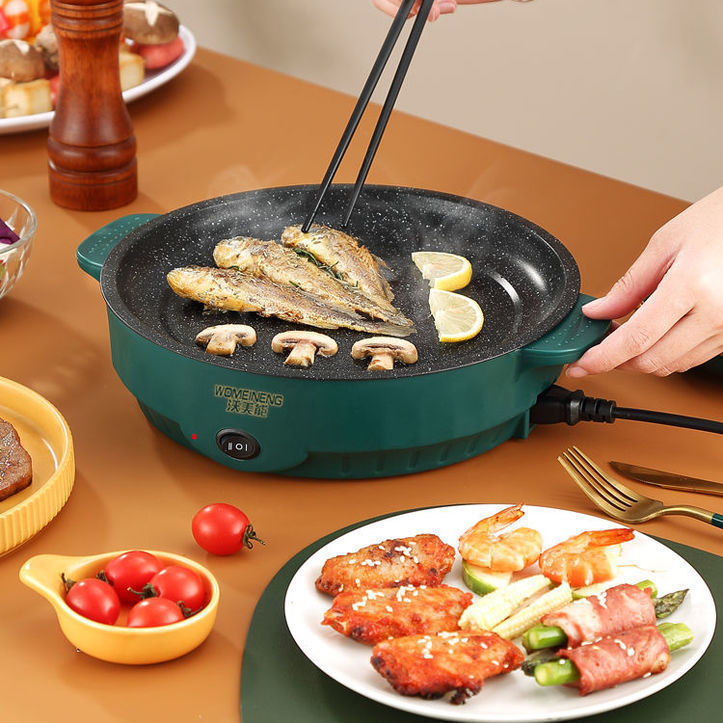 韩式多功能家用不粘平底无烟电烤盘电烧烤炉网红煎烤肉炉其他