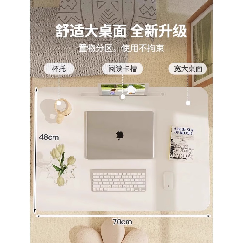 ベッド上の小さなテーブル、怠惰なコンピューターテーブル、家庭用折りたたみテーブル、学生寮の上段のライティングテーブル、寝室の出窓デスク|undefined
