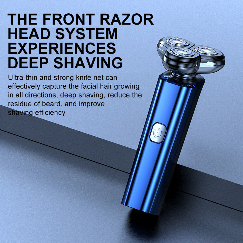 Cross-border al por mayor de los hombres de cuerpo completo de lavado de afeitar USB recargable inteligente flotante de tres cuchillas máquina de afeitar eléctrica