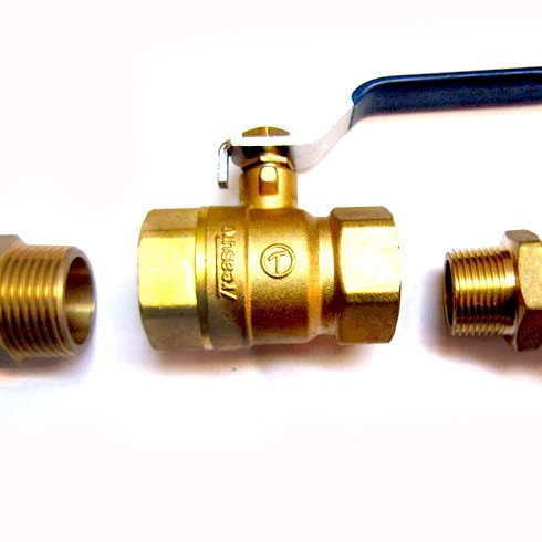 Válvula de bola de alambre interno todo tipo de accesorios de tubería de latón de alta calidad