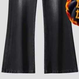 秋冬加绒加厚微喇牛仔裤男潮流美式vibe休闲新款复古宽松男长裤子