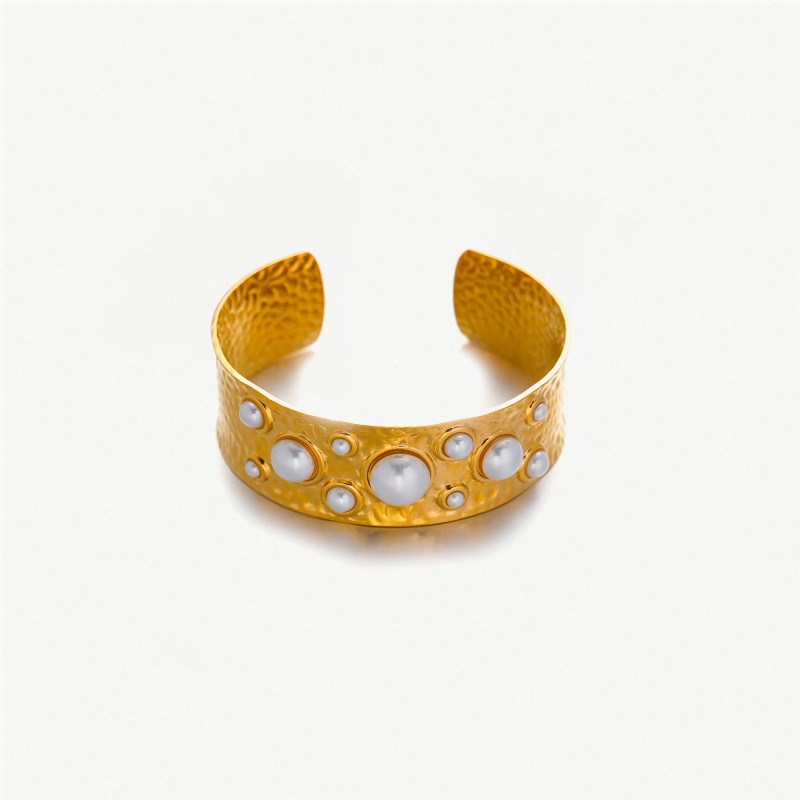 Mujeres de alta calidad pulsera de acero inoxidable de estilo europeo y americano de moda transfronteriza pulsera de acero de titanio