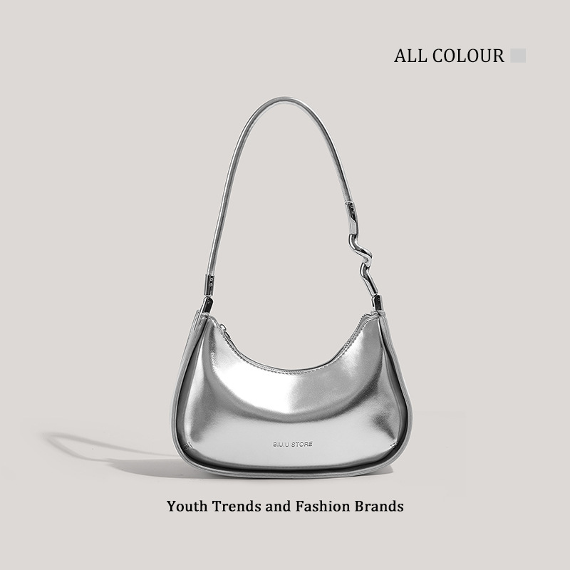 Official Genuine High-End Underarm Bag, Fashionable Crescent-Shaped Handbag, Versatile Niche Shoulder Bag