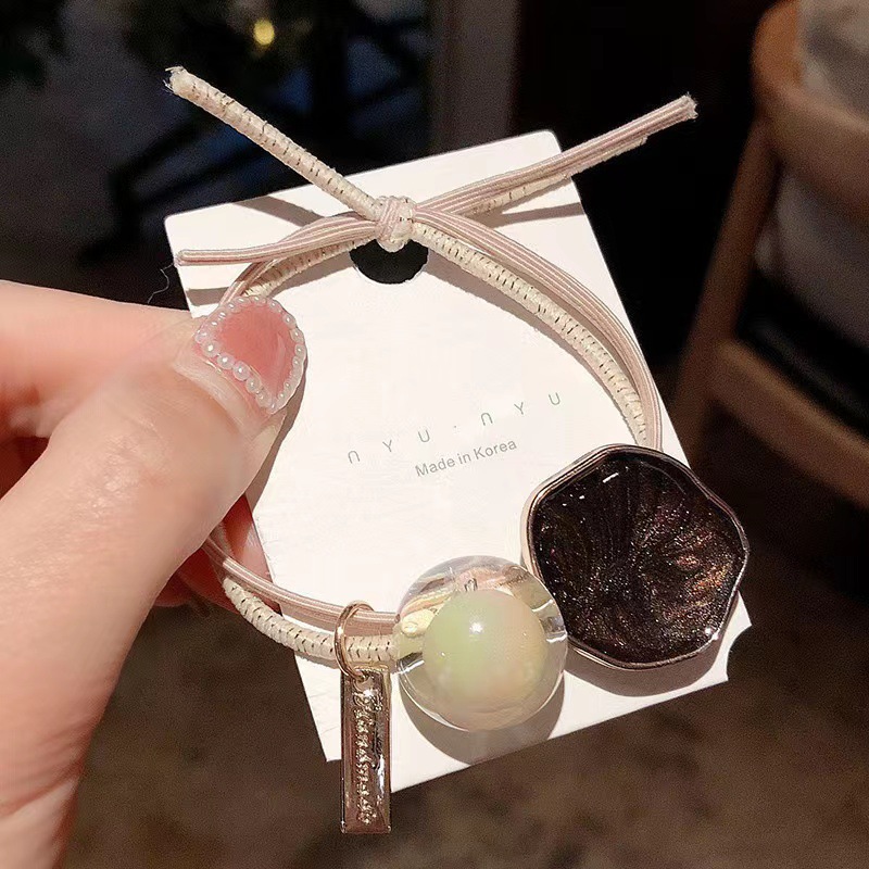 Elástico joyas de cabello de moda con frijoles frescos M anillo de cereza cuerda de cabello al por mayor de la banda de goma cabeza de 100 bolas de cabello rojo una variedad de alta elástica