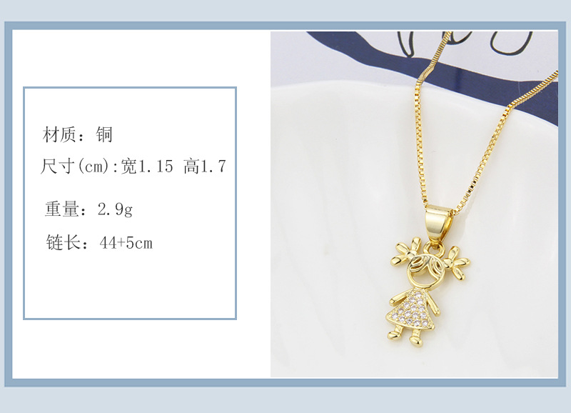 European and American Ins Simple Boys and Girls Necklace AliExpress Spot Copper-Plated Gold White Go