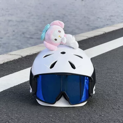 Dəbilqə (Kaska) aksesuarları Motorcycles, Cute Plush Doll - pa-pa-doll-without-helmet-melody