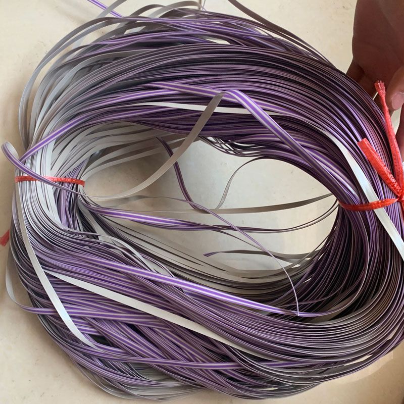 PE caña material de reparación de silla de caña plástico tejido a mano cuerda DIY canasta pequeña canasta taburete redonda plana