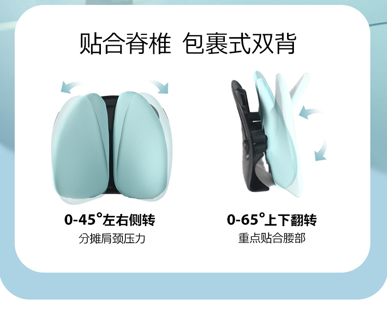 Children's Lumbar Support Cushion for Correct Sitting Posture, Ergonomic Backrest Pad for Students, Comfortable for Long Sitting, Large Child Lumbar Pillow for Car Use