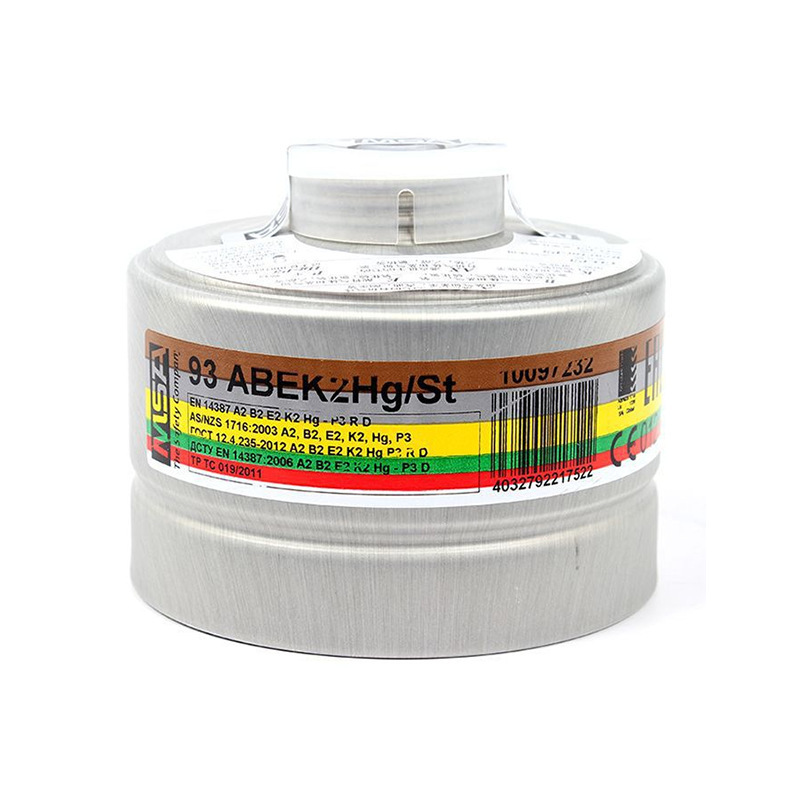 梅思安 10097232-CN 93ABEK2Hg/St过滤罐 防综合气体和粉尘滤毒罐