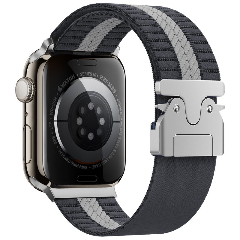 适用苹果applewatchS10降落伞扣条纹iwatch8/9/10智能手表带腕带|undefined