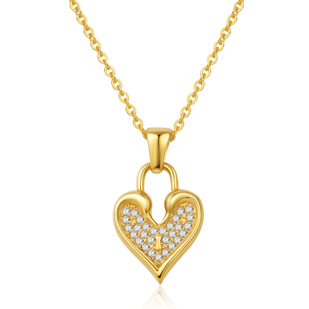 Collar de acero de colgante de oro retrógrado Mirad Wind 2025 nuevo estilo de mujer de alto nivel collar de aceite de acero de acero de collar de amor universal