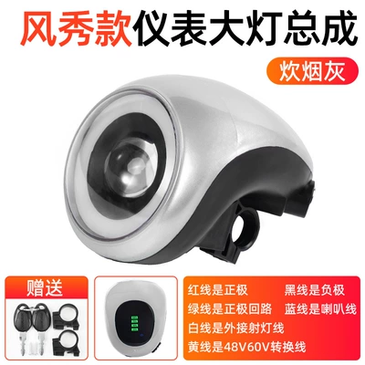 power display horn meter lamp: Other Electric Vehicle Accessories - wind-show-48-60v-instrument-lamp-silver