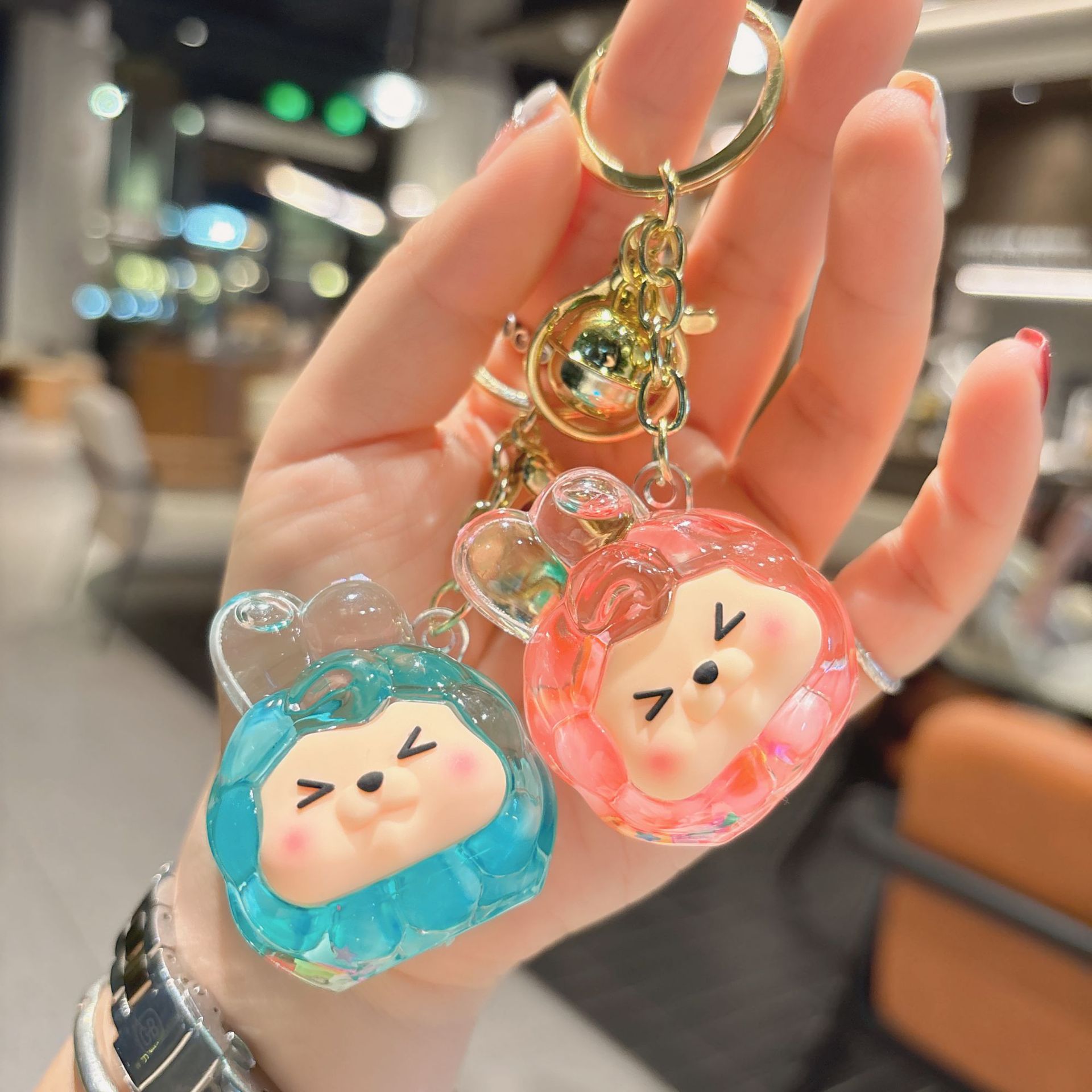 50g Weight Bag Pendant, Keychain Classification 1 Piece Quantity Festival, Shopping Occasion Acrylic Material Cartoon Character Pattern Unisex Gender Cute Style 1 Piece Cute Cartoon Character Acrylic Unisex Bag Pendant Keychain 4
