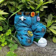 クロスボーダー新作アート樹脂ジーンズ植木鉢装飾ガーデンオーナメントレトロ盆栽中庭ガーデニングバルコニー