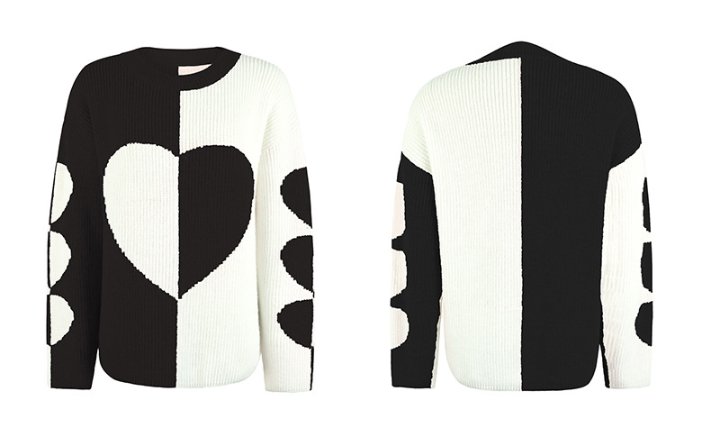 Title 11, Long Sleeve Love Pattern Sweater European And A...