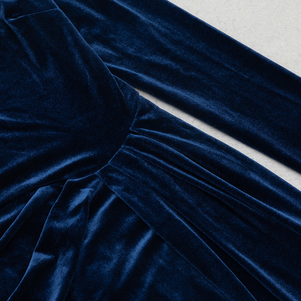 Minimalist Hollow Out Cutout Slim Fit Long Sleeve Split Dress Party Dress