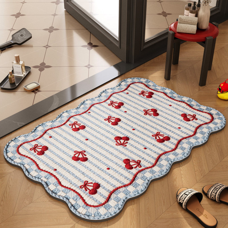 Japanese and Korean Cartoon Diatomaceous Earth Floor Mat with a Wool-Like Texture, Absorbent Toilet Mat, Quick-Drying Non-Slip Foot Mat, Bathroom Floor Mat Japanese and Korean Cartoon Diatomaceous Earth Floor Mat with a Wool-Like Texture, Absorbent Toilet Mat, Quick-Drying Non-Slip Foot Mat, Bathroom Floor Mat