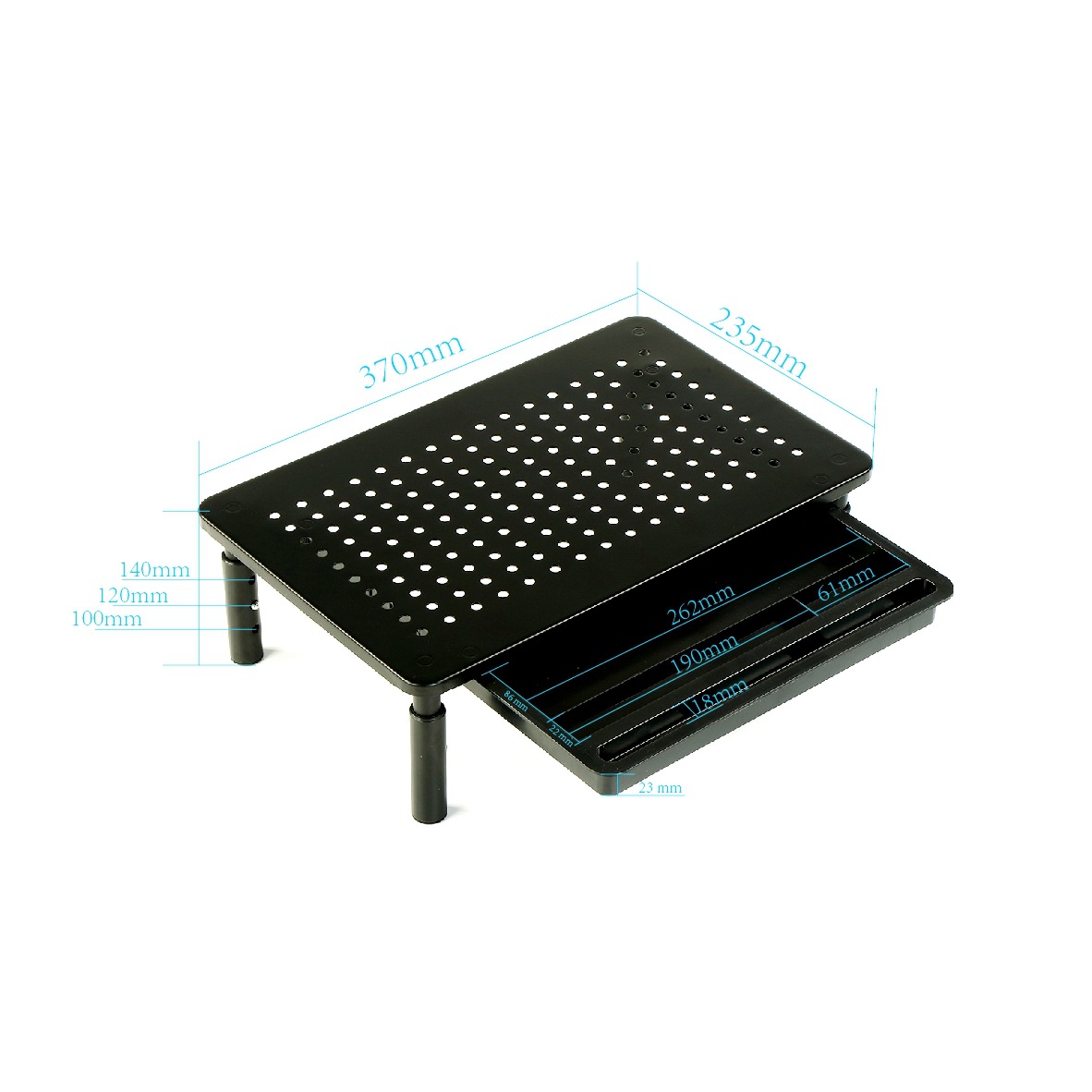 중간 (3 단 조정 발 작은 서랍)