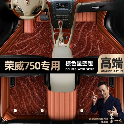 Ayaqaltılar (Kovriklər) Roewe 750 foot pads fully - brown-leather-brown-starry-sky-blanket-double-layer