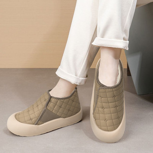 [sheep wool] new snow boots winter fleece-lined thick warm pedal fashion casual versatile short boots