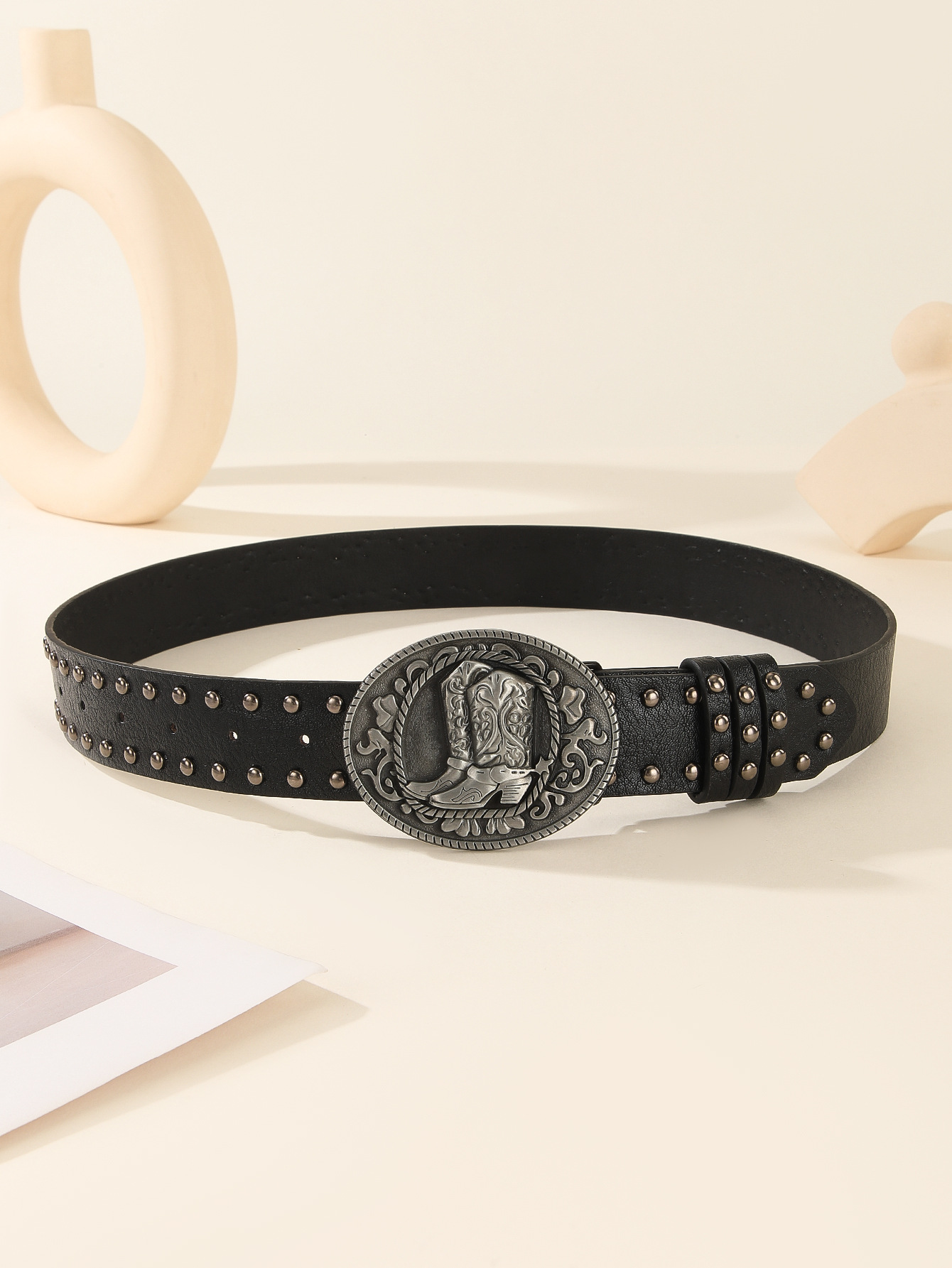 New Trend Belt Fashion Personality Willow Spikes Youth Belt Punk Snap Pants Belt Spot Wholesale_viptrois.com