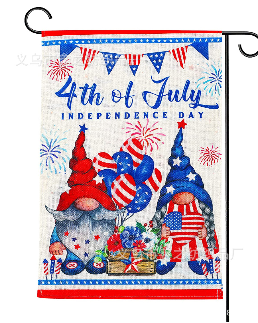 2022亚马逊新款独立日花园旗定制 美国庭院装饰旗旗子定制