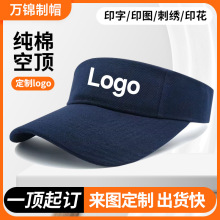 纯棉空顶棒球帽广告帽印字logo太阳帽户外运动防晒遮阳无顶鸭舌帽