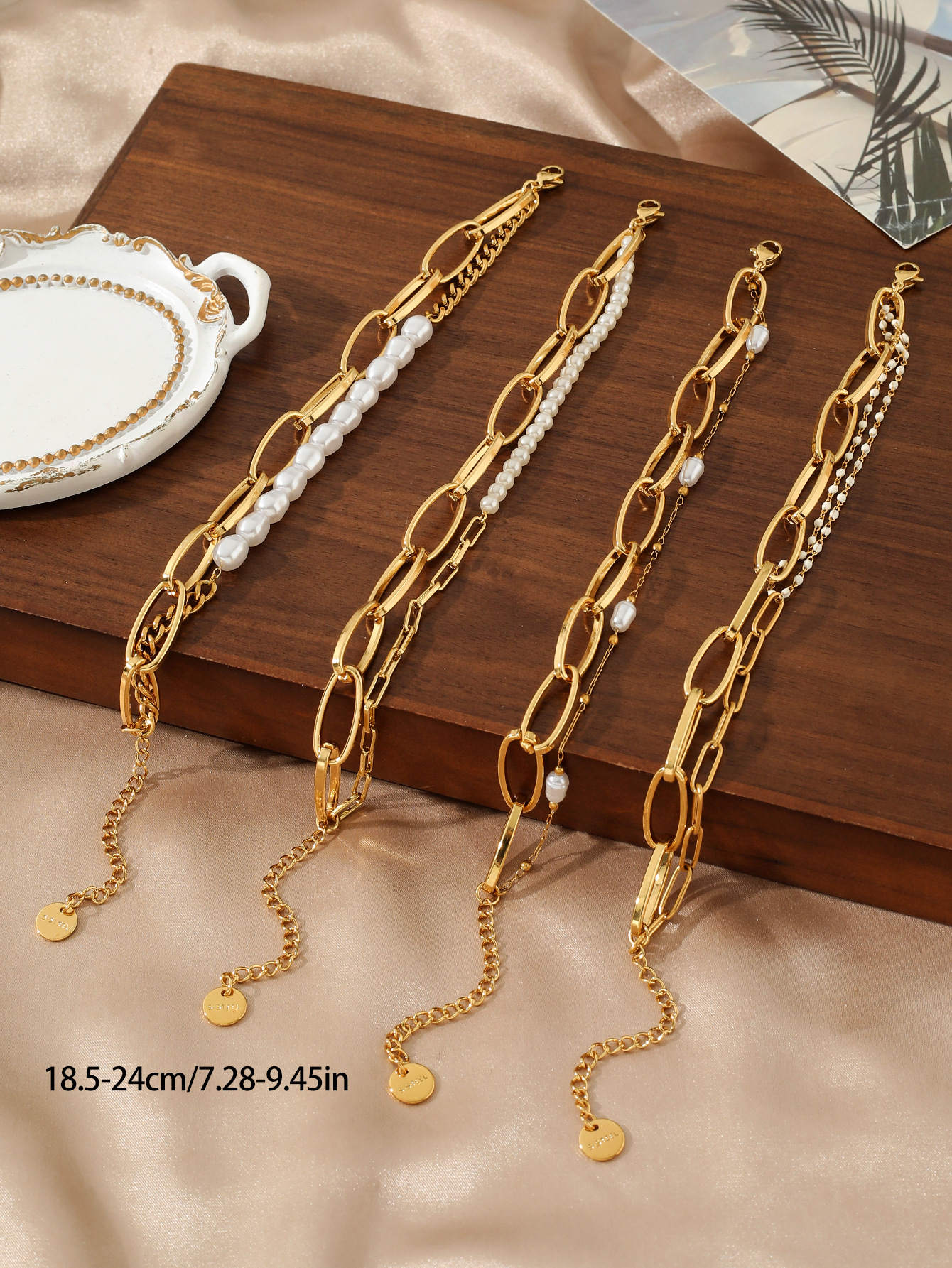 Titanium Steel Material Wholesale Jewelry Simple Style Classic Style Geometric Titanium Steel Paperclip Chain Ball Chain Cable Chain Jewelry Set