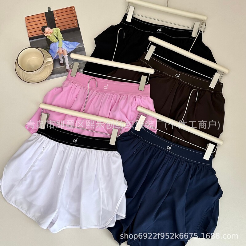 Scan the Qr Code! High-Quality Version Cross-Border A10 High-Waisted Letter-Print Anti-Exposure Quick-Dry Fitness Shorts Yoga Outdoor Women's Shorts Scan the Qr Code! High-Quality Version Cross-Border A10 High-Waisted Letter-Print Anti-Exposure Quick-Dry Fitness Shorts Yoga Outdoor Women's Shorts