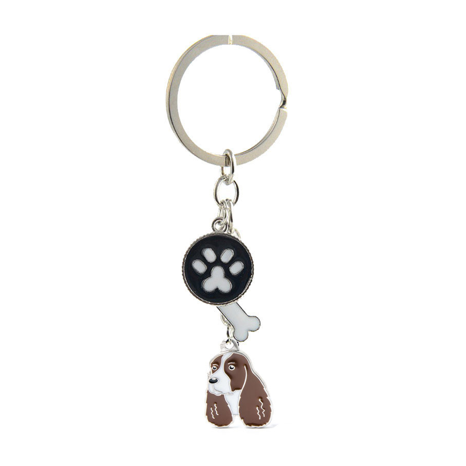 Dog Pattern Unisex Gender Ethnic Style Dog Metal Printing Unisex Keychain