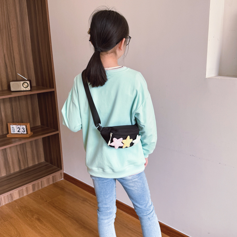 Bolso de pecho japonés pequeño fresco para niños y niñas Bolso de mensajero de bebé de estrella linda de dibujos animados Nuevo bolso para niños Lona