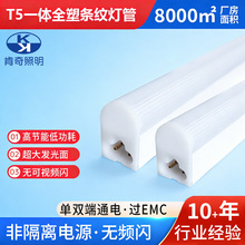 led灯管T5日光灯管T5一体化全塑灯管超亮室内led灯条方形长条灯