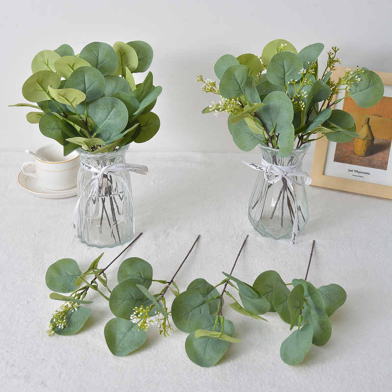 Cross-Border Amazon Artificial Eucalyptus with Fruit Cuttings, Short Branches of Money Leaves and Leaves DIY Artificial Plant Decoration Cross-Border Amazon Artificial Eucalyptus with Fruit Cuttings, Short Branches of Money Leaves and Leaves DIY Artificial Plant Decoration
