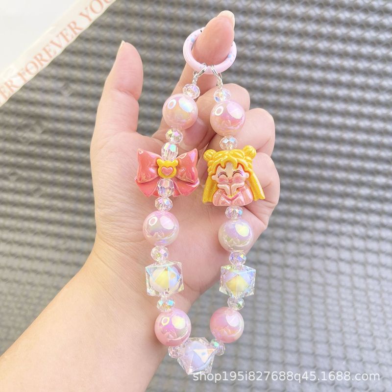新款美少女战士挂件彩色串珠手机链钥匙扣包包公仔挂件品配饰批发|undefined