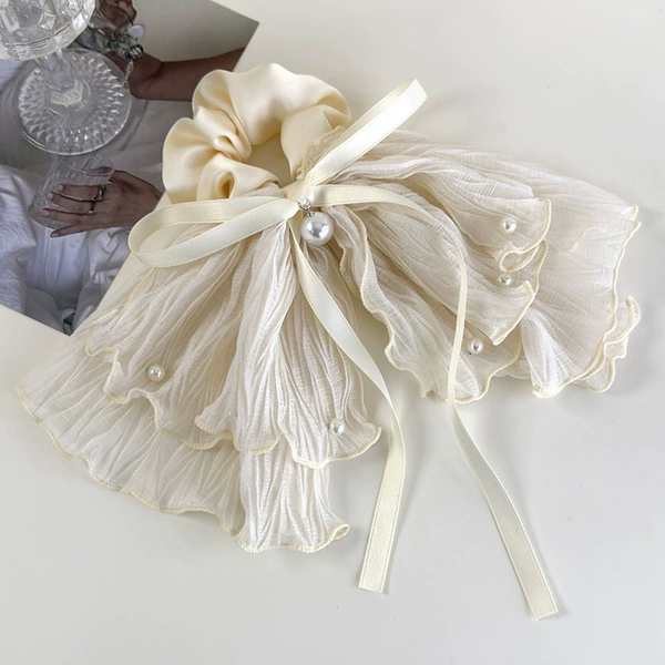 26855A Beige hair tie