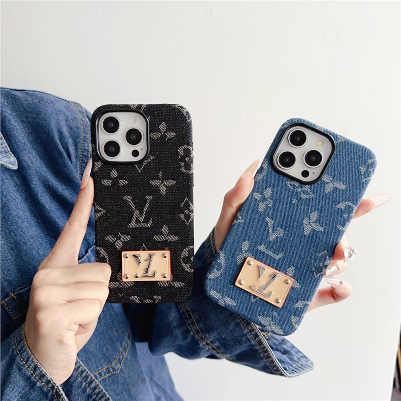 Trendy European and American Denim-Style iPhone 17 Pro Max Phone Case, iPhone 15 Pro Internet Celebrity Protective Cover