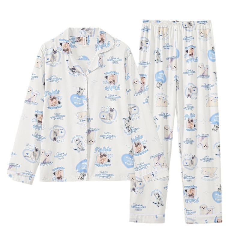 Conjunto de Pijamas para Mujer de Poliéster, Cómodo, para Casa