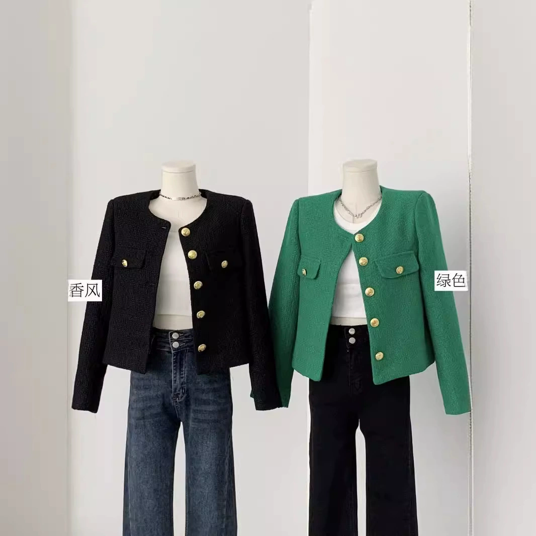 Осенняя куртка, короткий рукав длинный, стиль Chanel, французский стиль, оверсайз