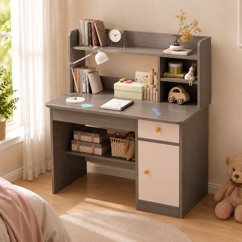 Desk and Bookshelf Integrated Table, Simple Modern Computer Desk, Desktop Home Desk with Bookcase, Office Desk, Study Table Desk and Bookshelf Integrated Table, Simple Modern Computer Desk, Desktop Home Desk with Bookcase, Office Desk, Study Table