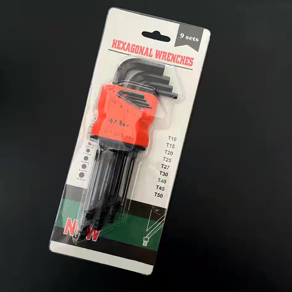 Conjunto de llave de acero de aleación hexagonal S2 de alta calidad, herramienta especial de conjunto de llave S2 con cabeza plana de bola de grado industrial