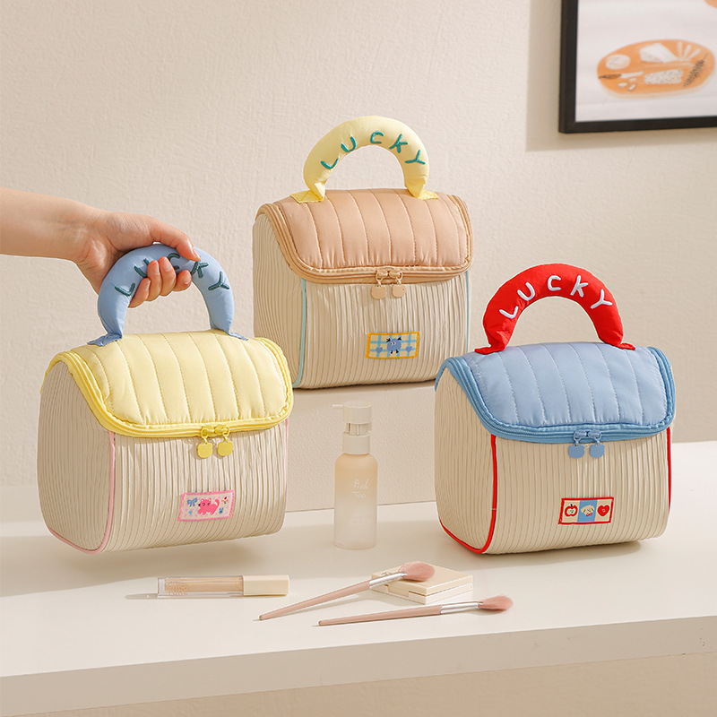 かわいい小屋化粧バッグ少女大容量スキンケア品収納バッグ携帯型手提げ旅行洗面バッグクロスボーダー|undefined