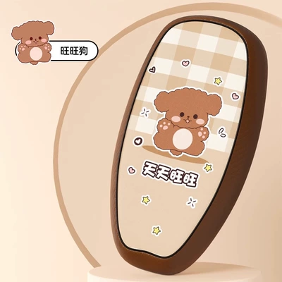 Electric car cushion – Electric Vehicle Seat Protection Cover - brown-edge-wangwang-dog-m