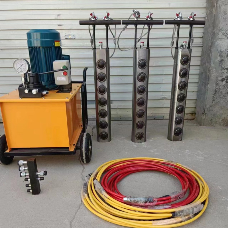 青石花岗岩开采液压劈石机 矿山开采破桩分裂设备混凝土劈裂机