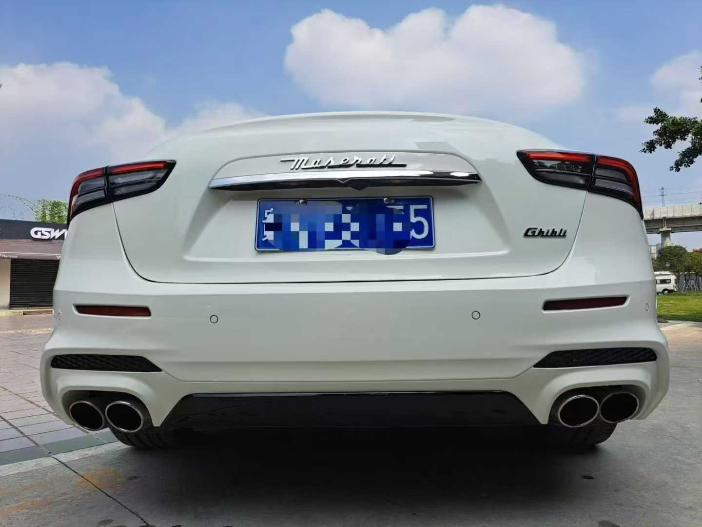 Maserati Ghibli Modified with Trofeo New Front Face Kit, Led Headlights, Tail Light Assembly, and Body Surround