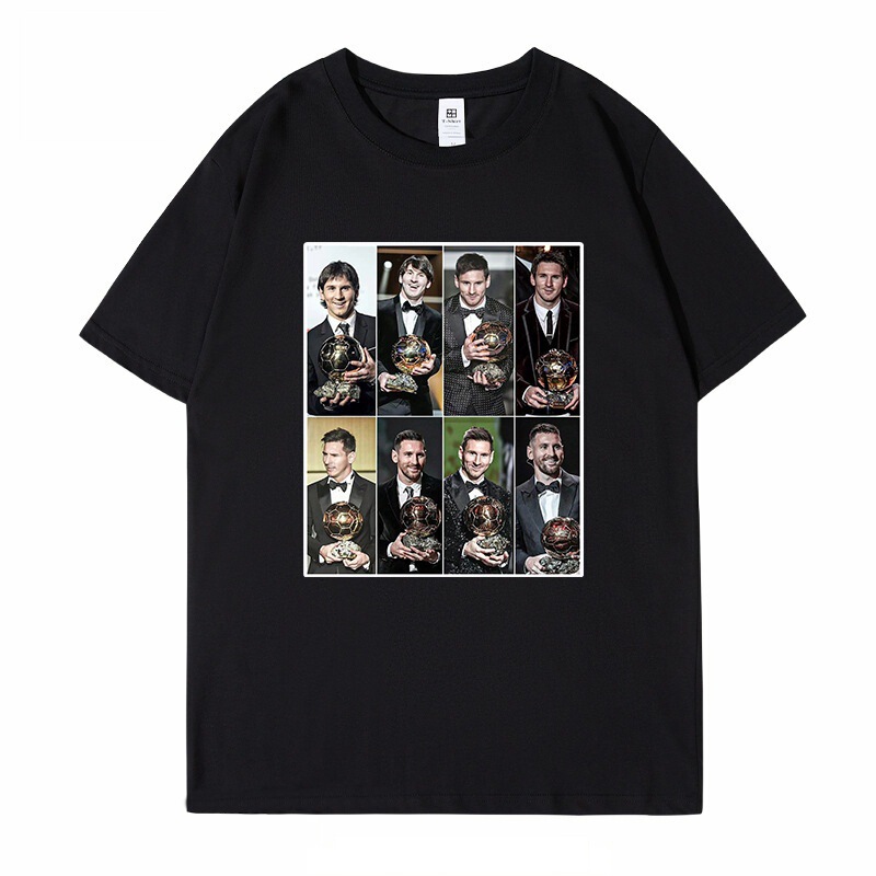 Messi Messi's No. 8 Gold Ball Award T-Shirt Short-Sleeved Commemorative Cross-Border Miami International Argentina Uniform No. 10