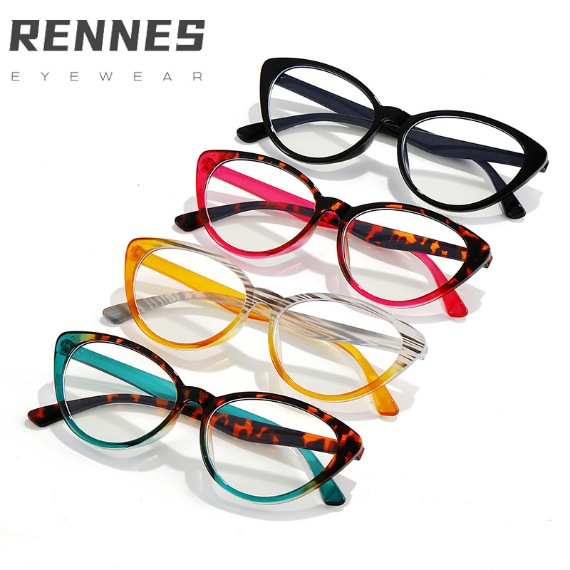 2022 nueva moda ojo de gato anti-azul gafas de luz personalidad transfronteriza comercio exterior venta caliente ins estilo gafas lisas